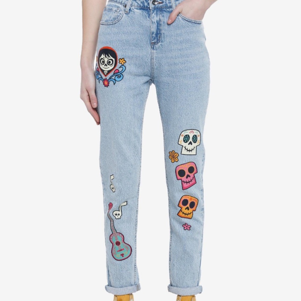 Disney Coco Pixar Mom‎ Jeans Hot Topic